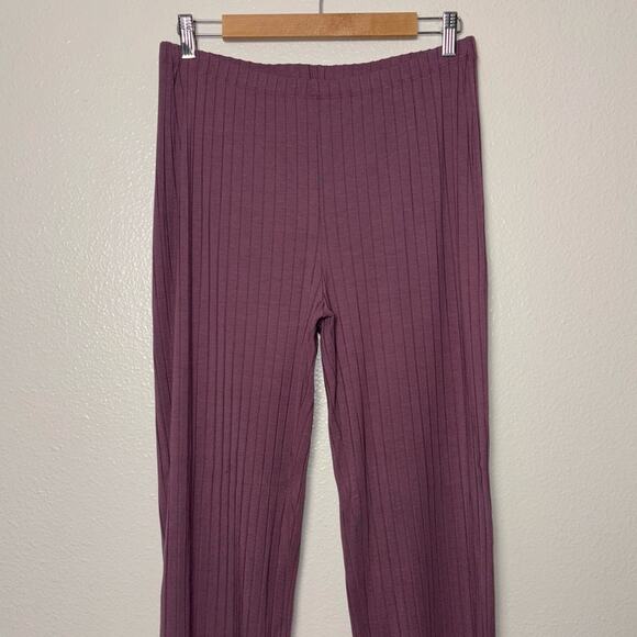 Eileen Fisher Rib Ankle Pant Women's Size Medium Relaxed Fit Elastic Waist Fig - Picture 4 of 16